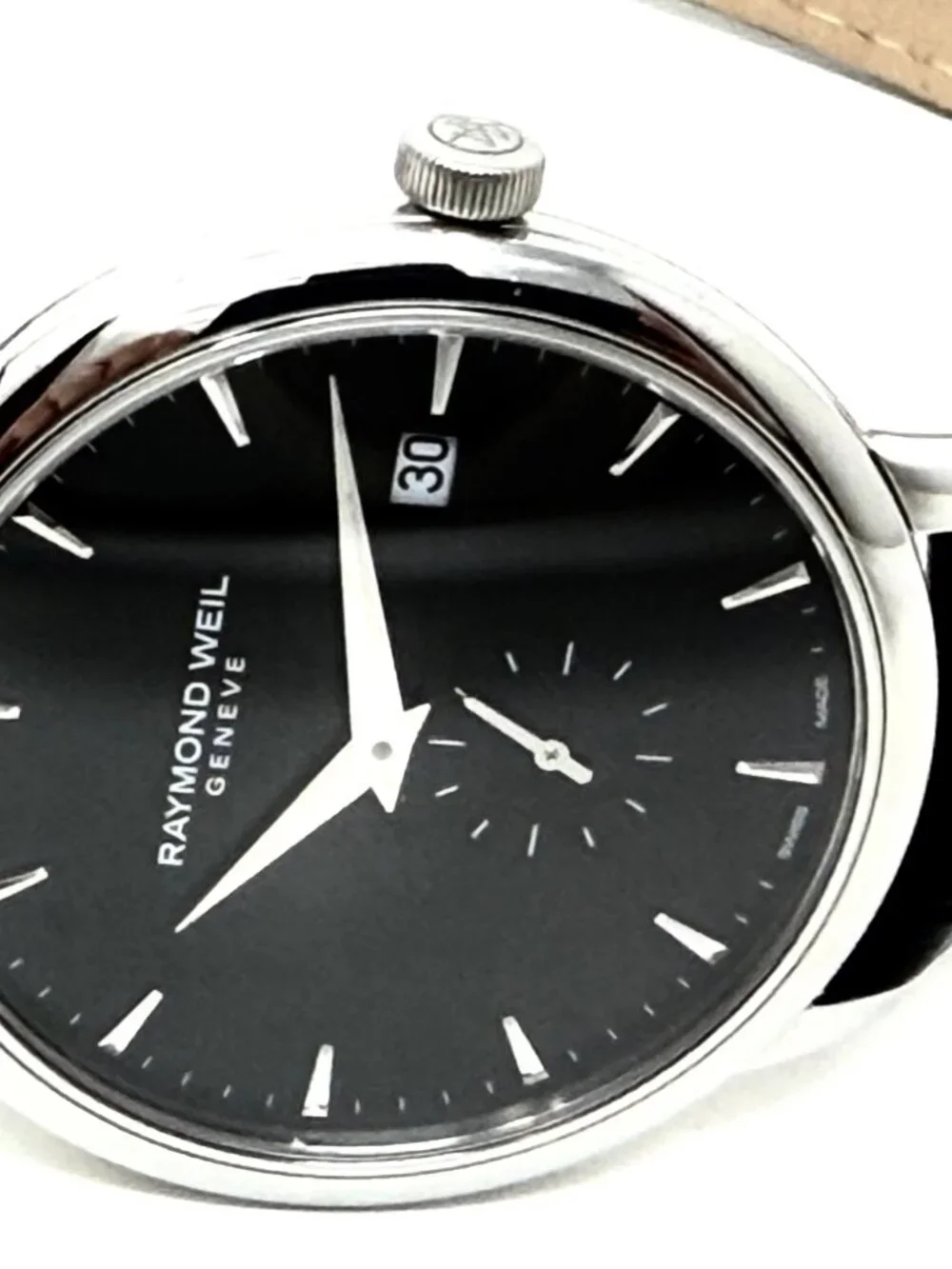 Raymond Weil Toccata 39mm Stainless Steel Case Black Leather Strap Men's Watch